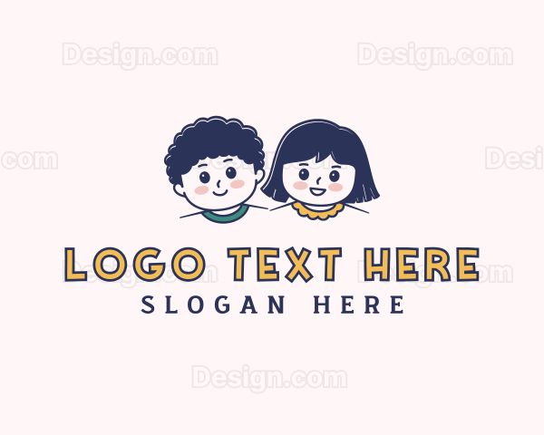 Kids Preschool Kindergarten Logo