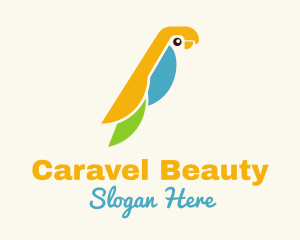 Multicolor Beautiful Parrot  logo design