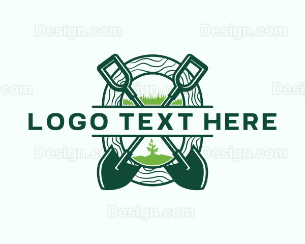 Planting Shovel Garden Logo