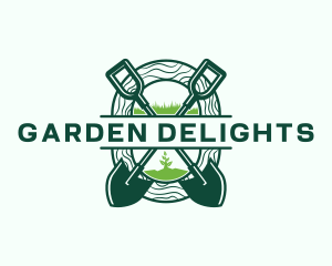 Planting Shovel Garden logo design