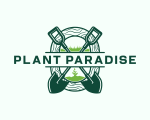 Planting Shovel Garden logo design