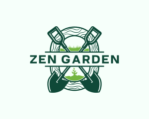 Planting Shovel Garden logo design