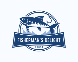 Fish Hook Fishing logo design