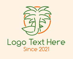 Tropical Palm Tree Duck logo