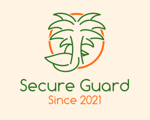 Tropical Palm Tree Duck logo