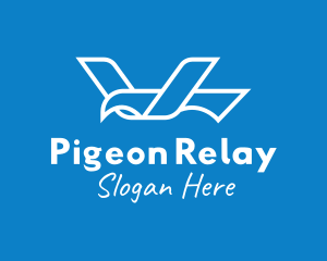 Minimalist Pigeon Bird  logo