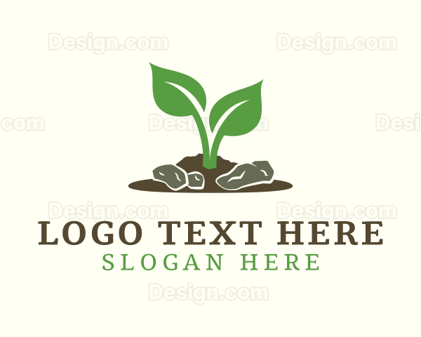 Gardening Soil Plant Logo