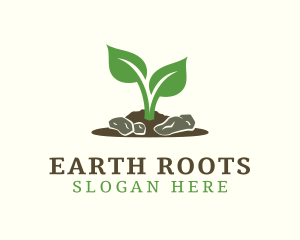 Gardening Soil Plant logo design