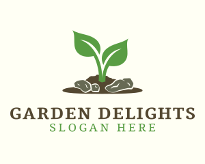 Gardening Soil Plant logo design