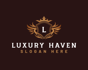 Luxury Crest Crown Shield logo design