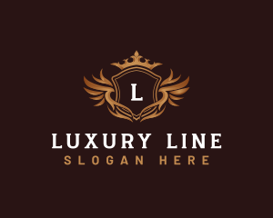 Luxury Crest Crown Shield logo design