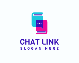 Text Book Chat logo design