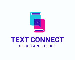 Text Book Chat logo design