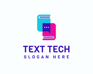 Text Book Chat logo design