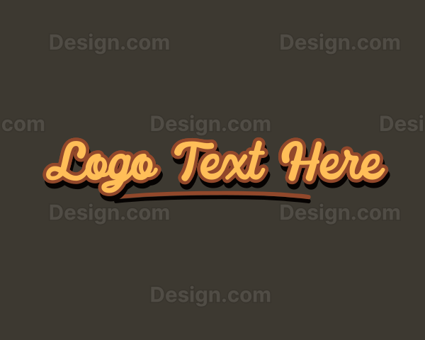 Retro Hipster Script Logo