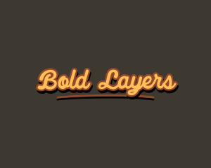 Retro Hipster Script logo design