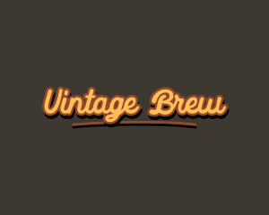 Retro Hipster Script logo design