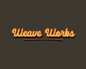 Retro Hipster Script logo design