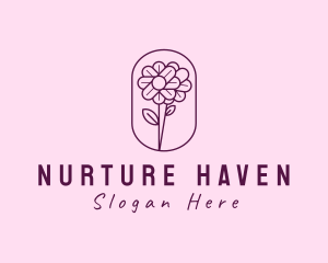 Natural Flower Daisy logo design