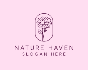 Natural Flower Daisy logo design