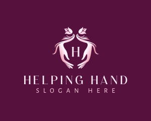 Hand Floral Wellness logo design