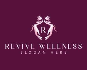 Hand Floral Wellness logo design