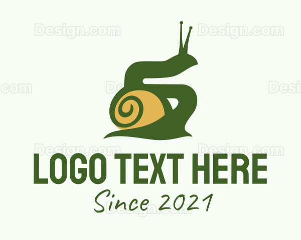 Land Snail Silhouette Logo