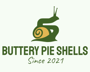 Land Snail Silhouette  logo design