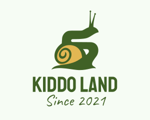 Land Snail Silhouette  logo design