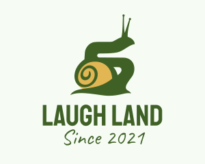 Land Snail Silhouette  logo design