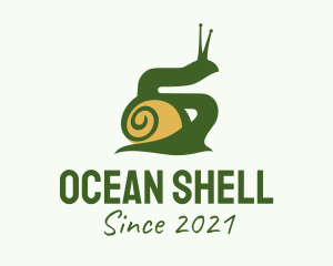 Land Snail Silhouette  logo design