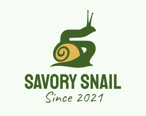 Land Snail Silhouette  logo