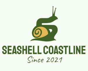 Land Snail Silhouette  logo design