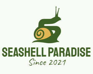 Land Snail Silhouette  logo design