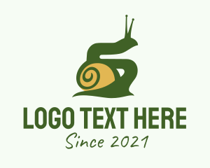 Whirl - Land Snail Silhouette logo design