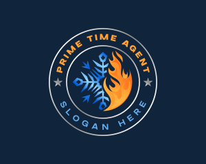 Snowflake Thermal Fire  Logo