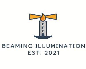 Lighthouse Candle Beacon logo design