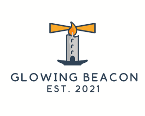 Lighthouse Candle Beacon logo design