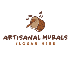 African Musical Drum logo design