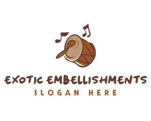 African Musical Drum logo design