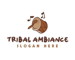 African Musical Drum logo design