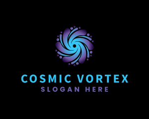 Vortex HVAC Heating Cooling logo design