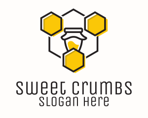 Hexagon Honeycomb Jar logo design