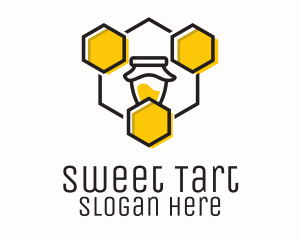 Hexagon Honeycomb Jar logo design