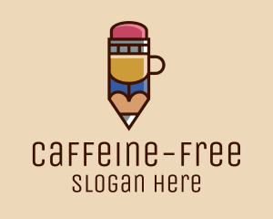 Pencil Coffee Cup  logo design