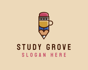 Pencil Coffee Cup  logo
