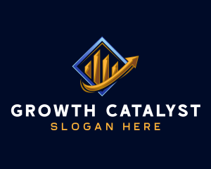 Arrow Analytics Graph logo design