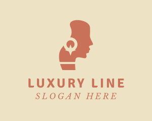 Woman Luxury Earrings logo design