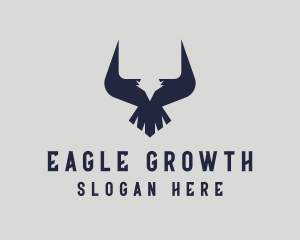 Eagle Bull Horns logo design