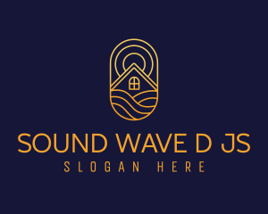 House Sun Waves logo design